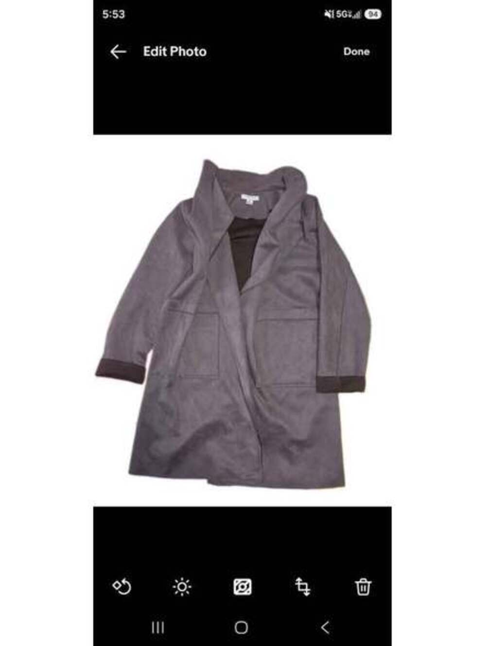 Favlux Open Front Coat - Size S